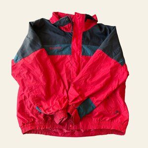 Columbia Sportswear Vintage Colorblock Jacket Men’s XXL Red Black Teal